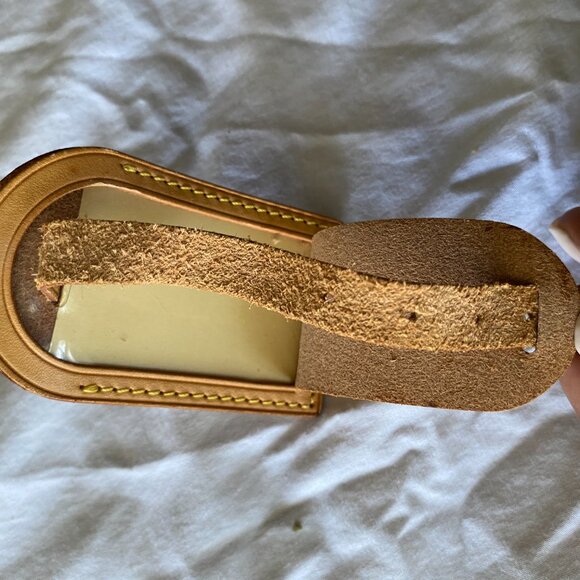 AUTHENTIC LOUIS VUITTON VACHETTA LUGGAGE TAG & STRAP - Picture 4 of 5